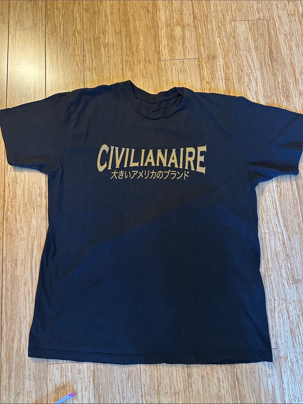 Men's Civilianaire Black Graphic Logo T-Shirt